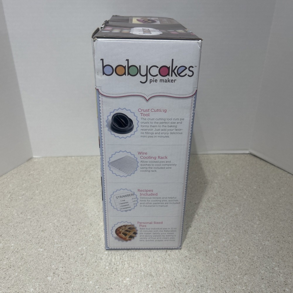 The Original BabyCakes Pie Maker (Nonstick) Include Cut Tool, Rack, Recipes