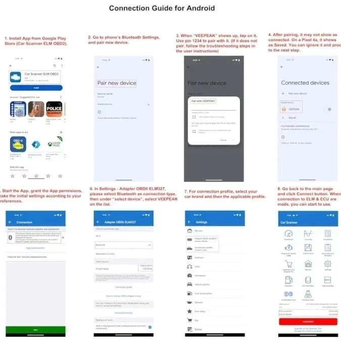Veepeak OBDCheck BLE+ Bluetooth 4.0 OBD2 Scanner for iOS & Android, Car Code for