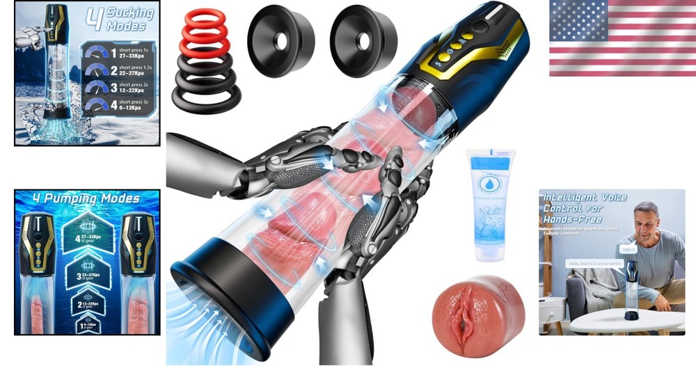 Smart Voice Activated Penis Pump with Powerful Suction and Training Features