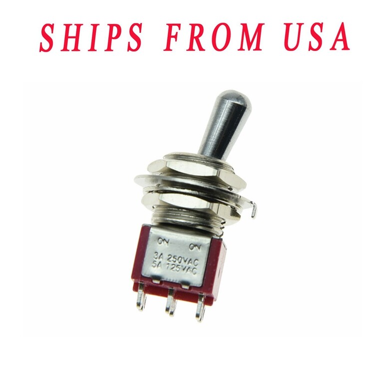 DPDT 2-Way ON ON Toggle Switch Sealed Fat Bat Toggle Amplifier  Switch