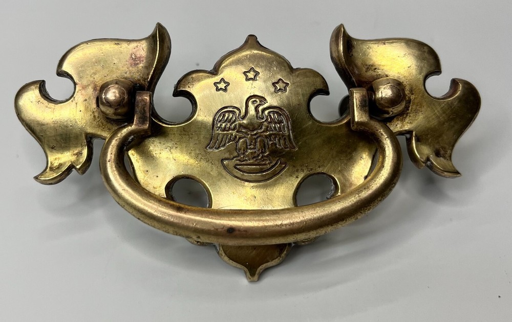 Bald Eagle Antique Drawer Pull Brass Hardware 5" (Set Of 4)