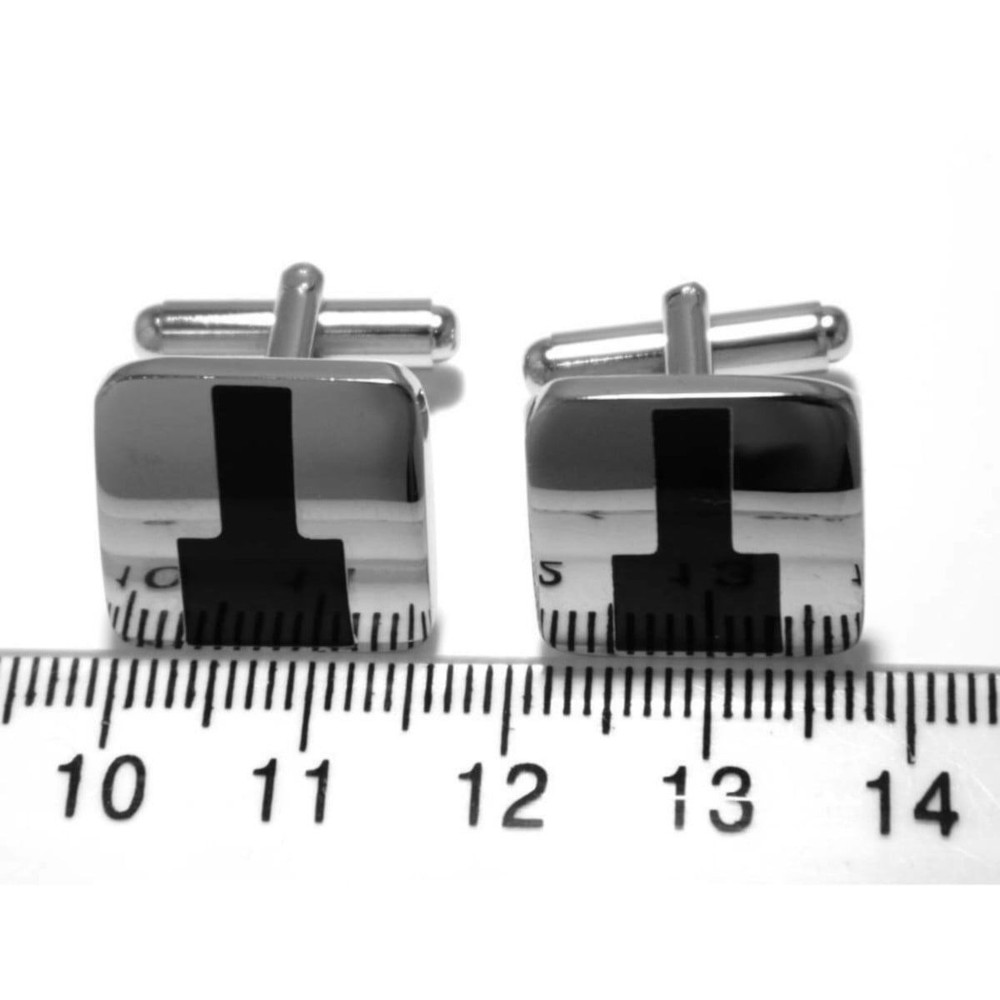 Cufflink set in silver plate