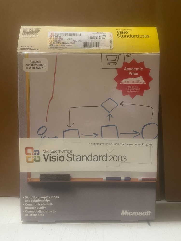 Visio Standard 2003 Microsoft Office, Academic Edition w/ Visual Diagrams Graph