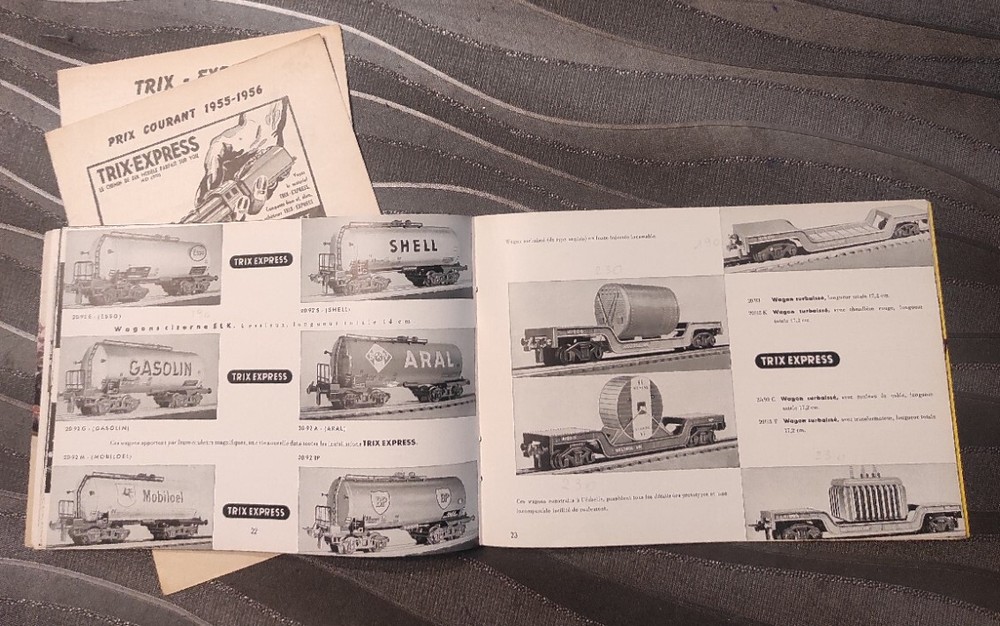 1955 TRIX EXPRESS catalogue + model railroad HO train tariff
