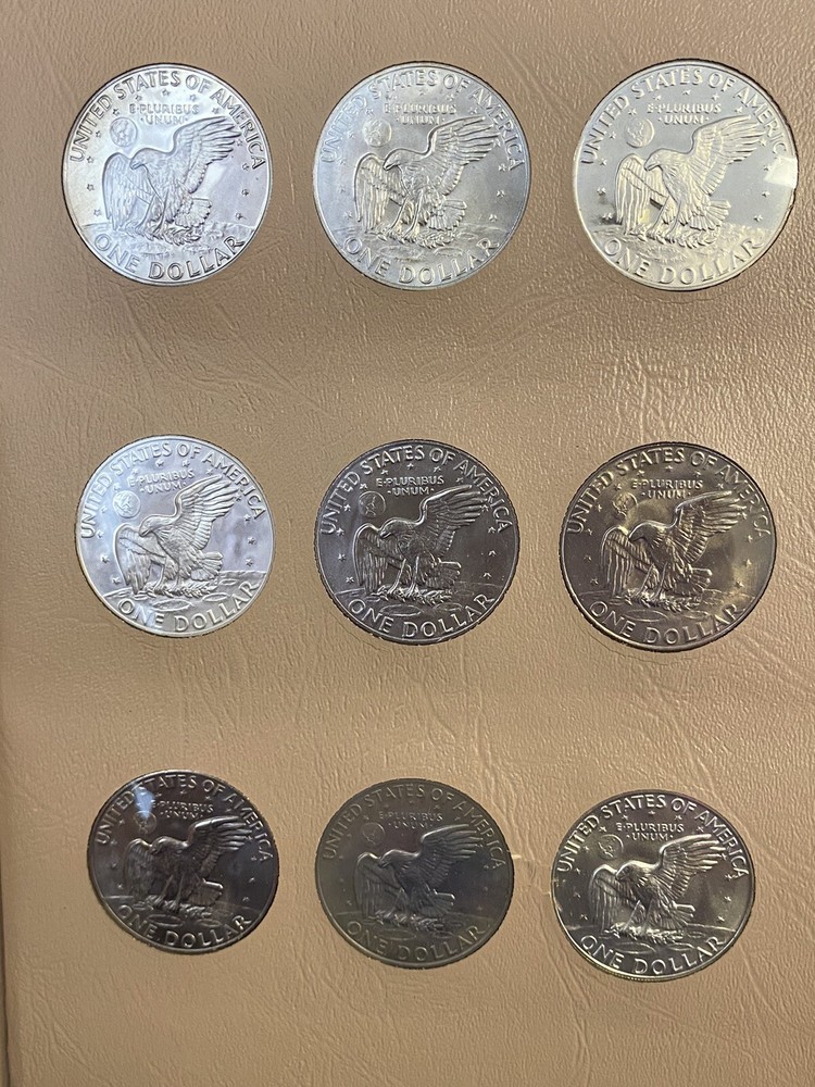 1971-1978 Eisenhower $1 Dollars (32) Coins ~ Dansco Book ~ Includes proofs