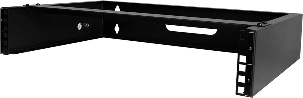 Durable 2U Wall Mount Network Rack - Easy Install with Patch Panel Bracket