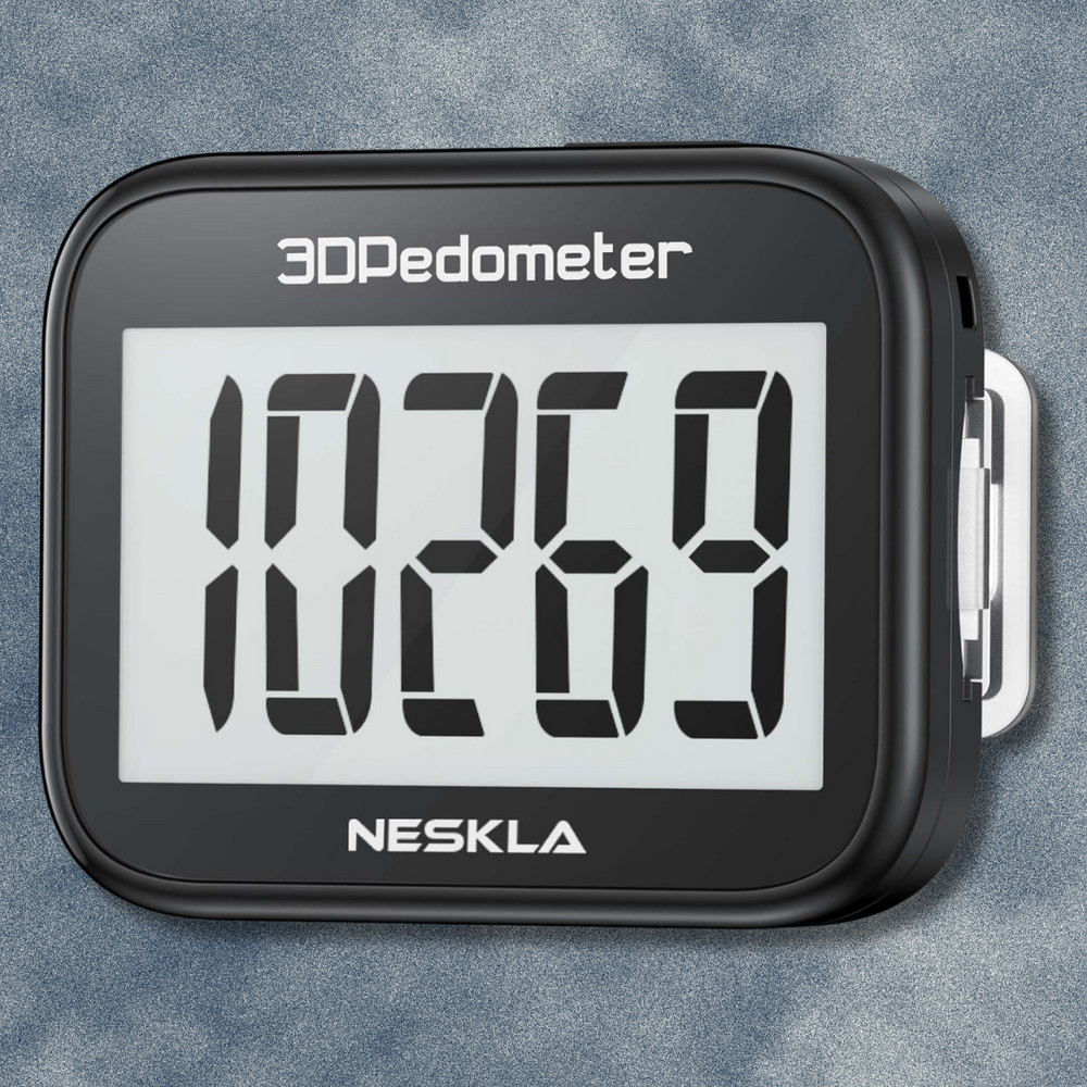Simple Step Counter, 3D Pedometer for Walking, Step Tracker with Clip Lanyard