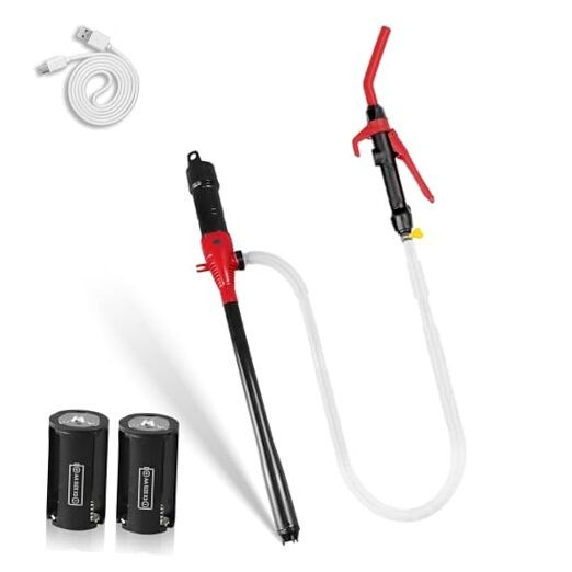 Fuel Transfer Pump Battery Powered Portable - Red