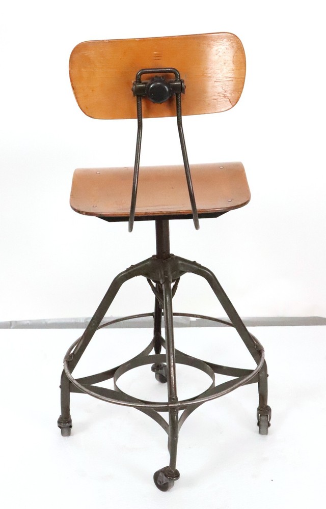 Vintage Industrial Toledo Drafting Stool