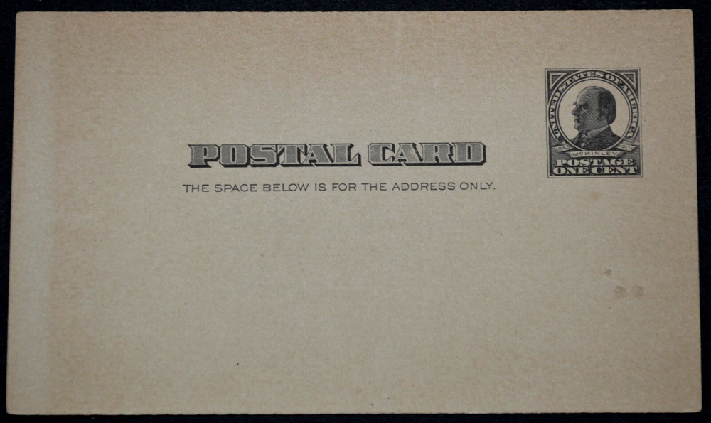 1907 US Sc. #UX19 postal card, mint, poor condition