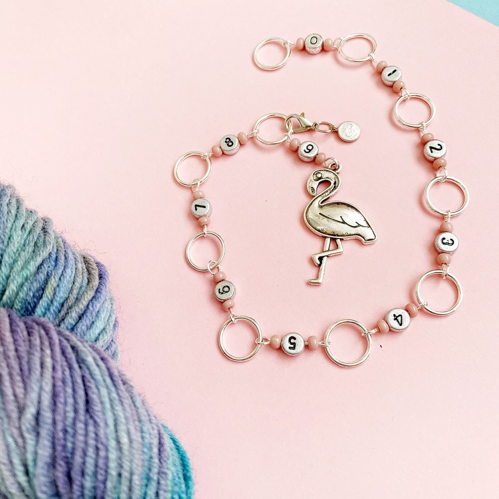 Flamingo chain row counter for knitting