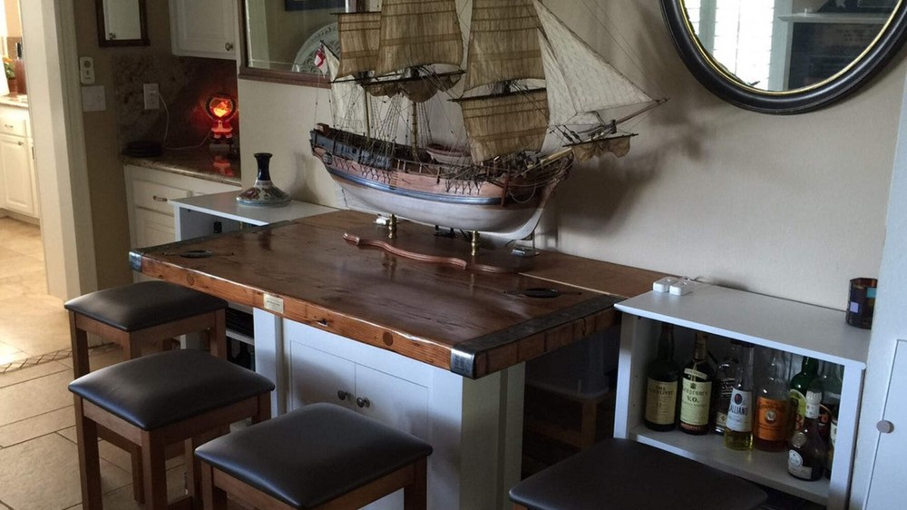 Liberty Ship Hatch Cover Custom Bar w/Storage Under