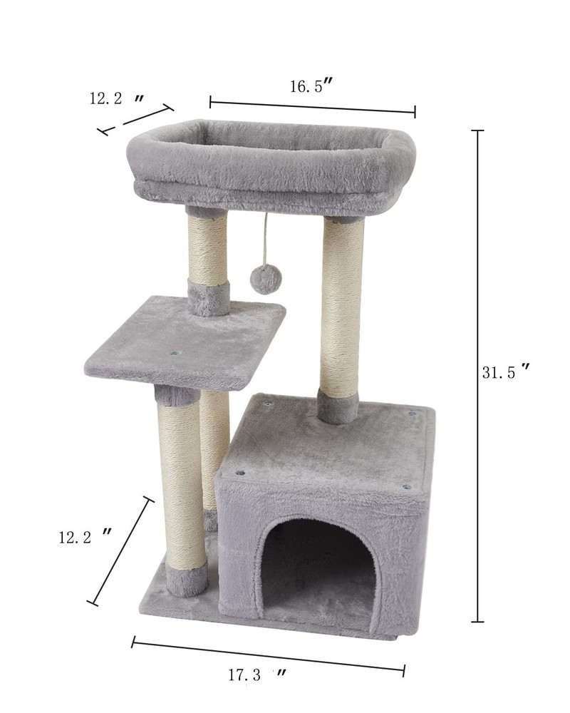 Indoor Cat Tree Tower with Scratching Posts Activity Center