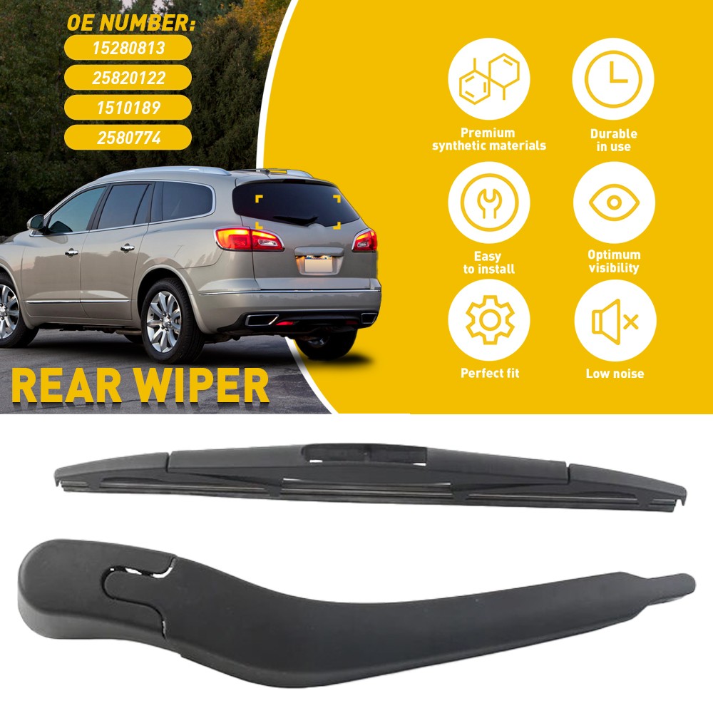 Rear Window Windshield Wiper Arm & Blade Set Replace For 2008-2017 Buick Enclave