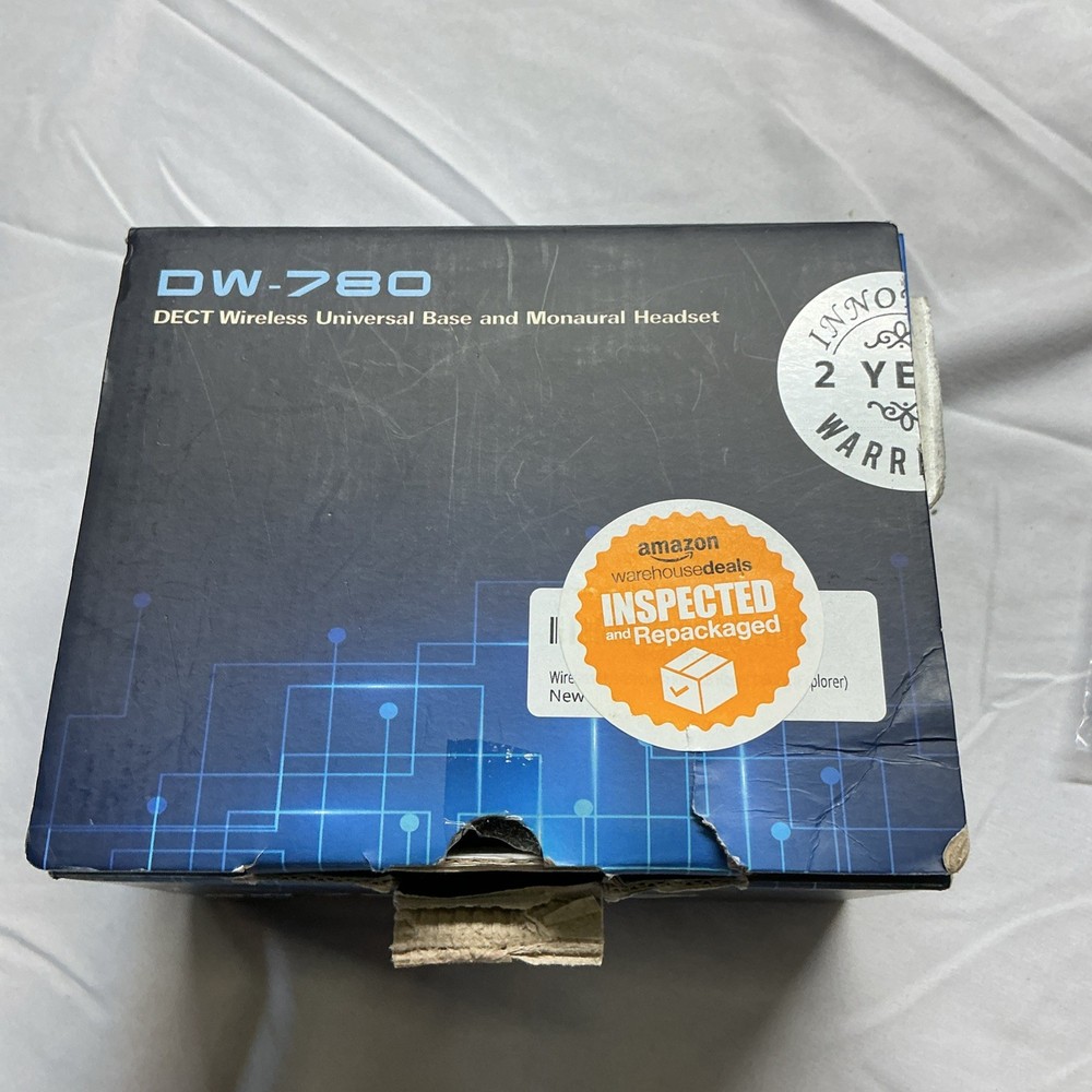 U84 ♻ INNOTALK Wireless Headset DW-780 DECT Wireless Universal Base & Monaural