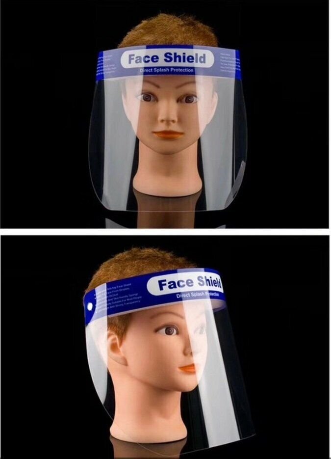 Face Shield Clear Protector Anti-Fog Reusable Washable Lightweight