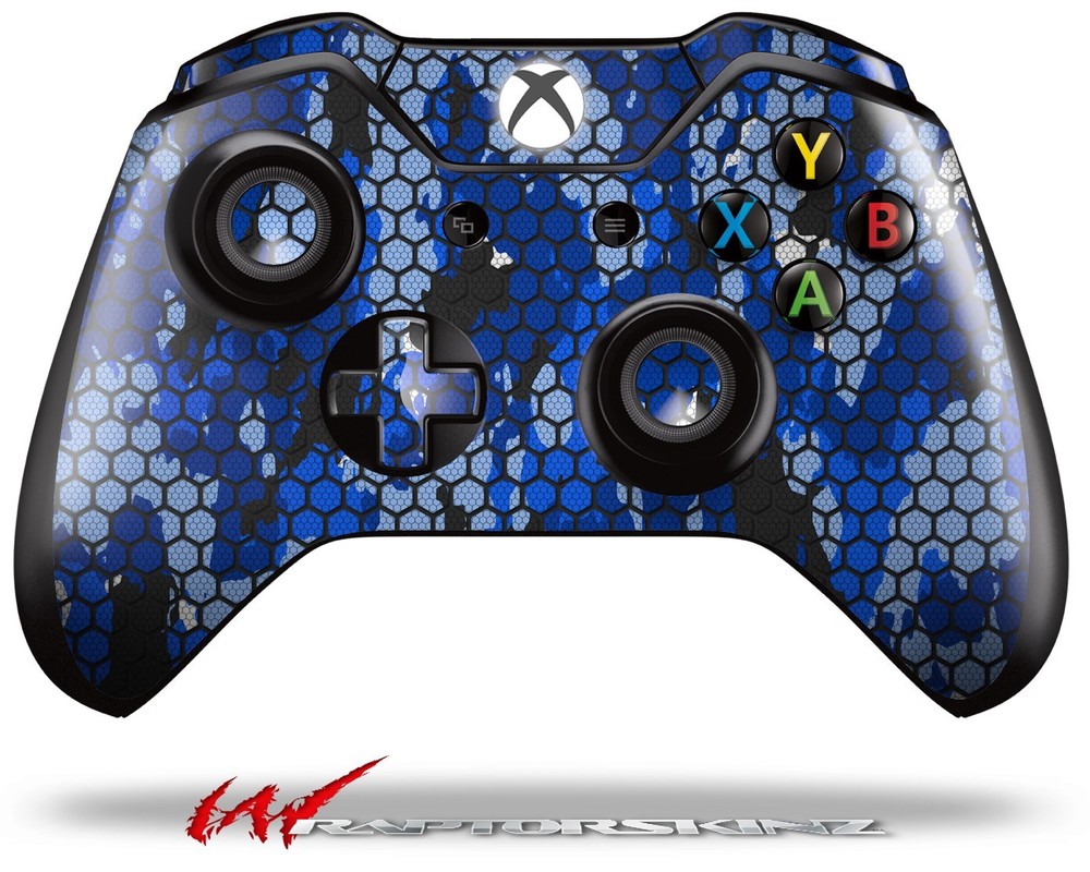 HEX Mesh Camo 01 Blue Bright Skin for XBOX One Controller