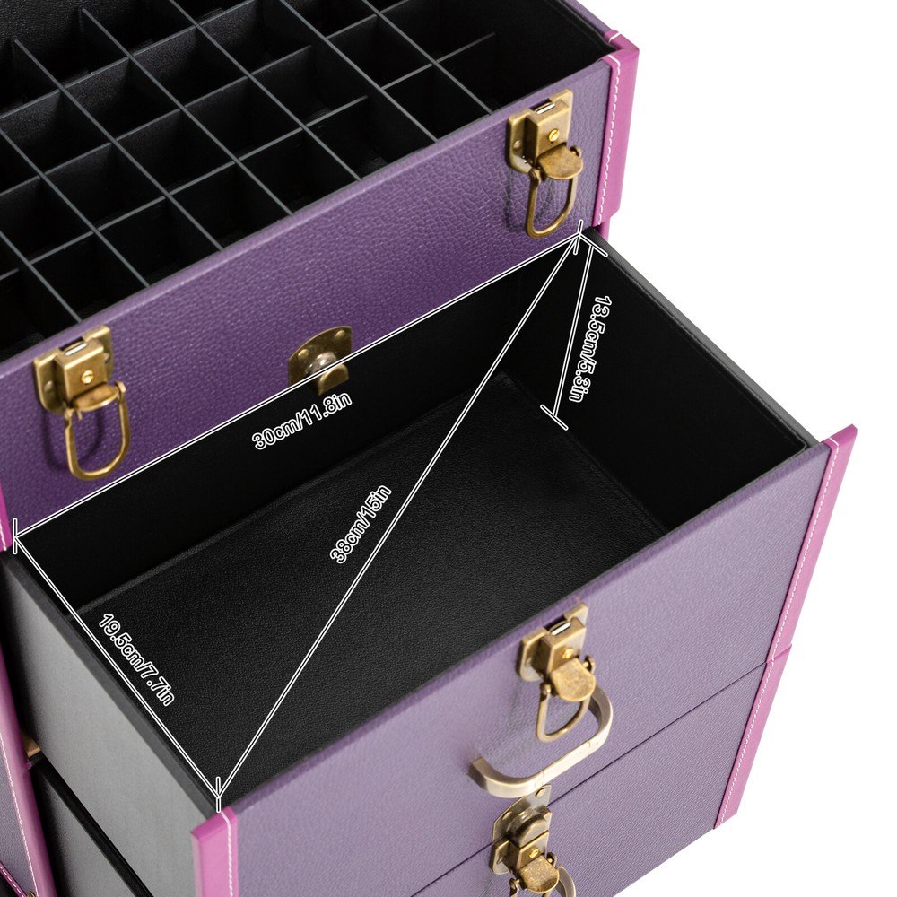 Professional Rolling Makeup Train Case Cosmetic Trolley Makeup Storage Organizer