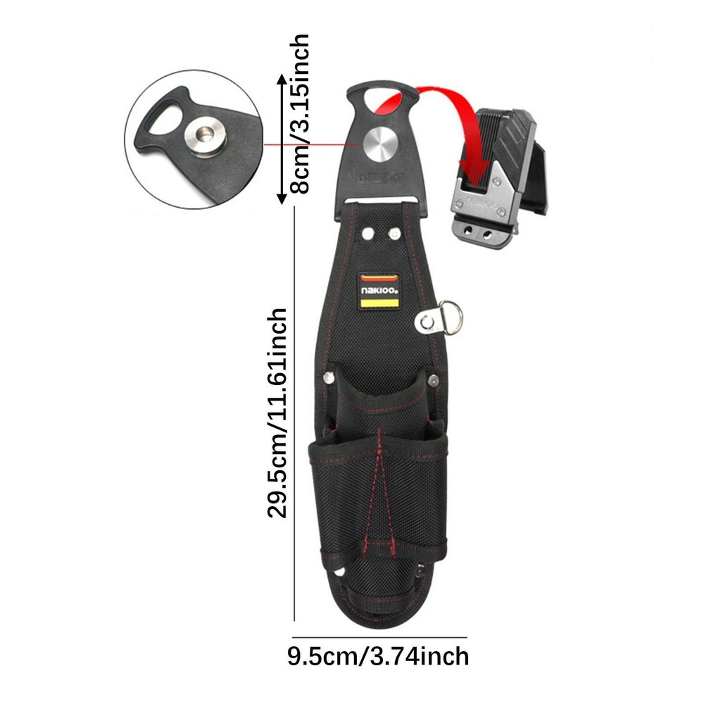 Tool Belt Side Belt Pouch Utility Toolbelt Adjustable Multipurpose Hardware Bag