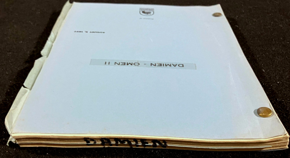 DAMIEN OMEN 2 Original Movie Script 1977 Satanic Horror Screenplay Final Draft