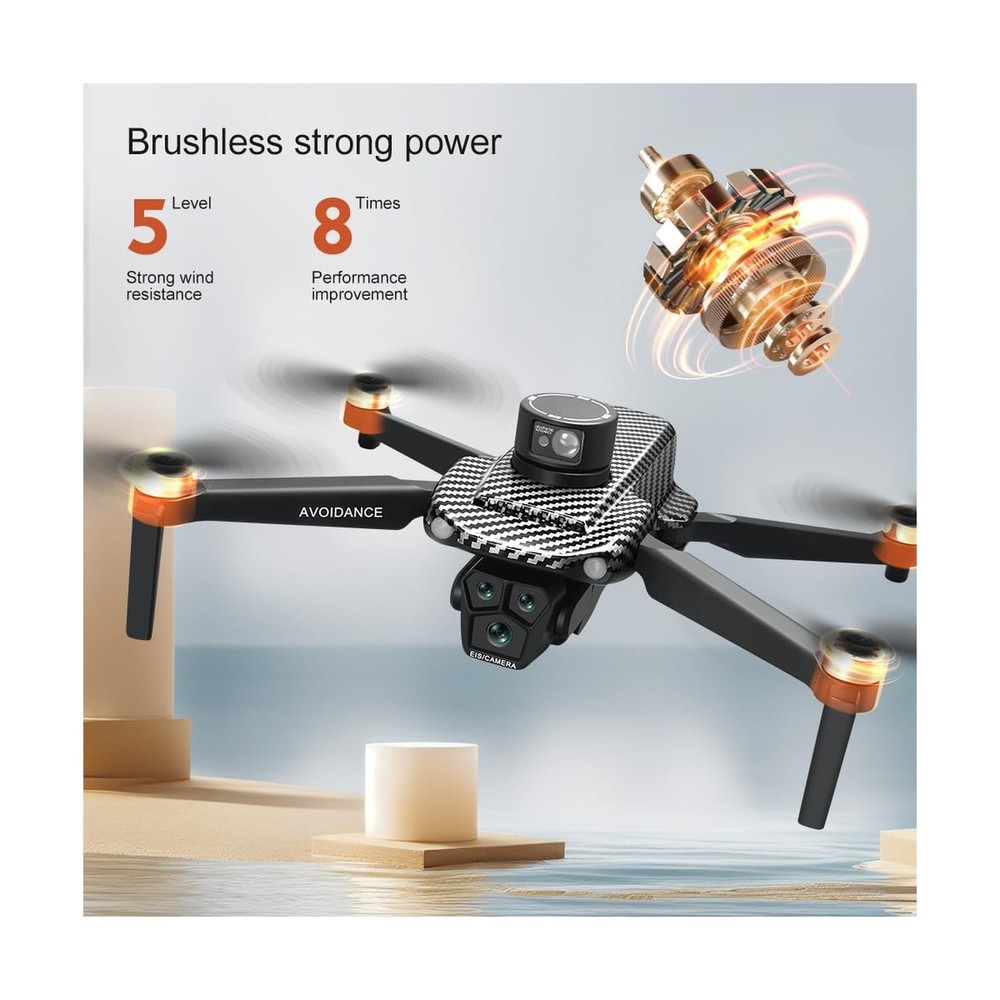 5G Dual Camera GPS Drone with 360° Laser Obstacle Avoidance,3,280ft RC Rang