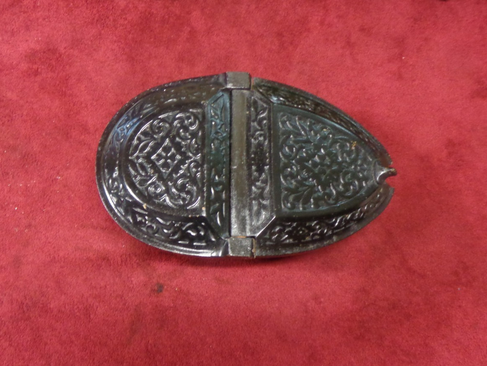 Antique Ornate Cast Iron Coal Scuttle