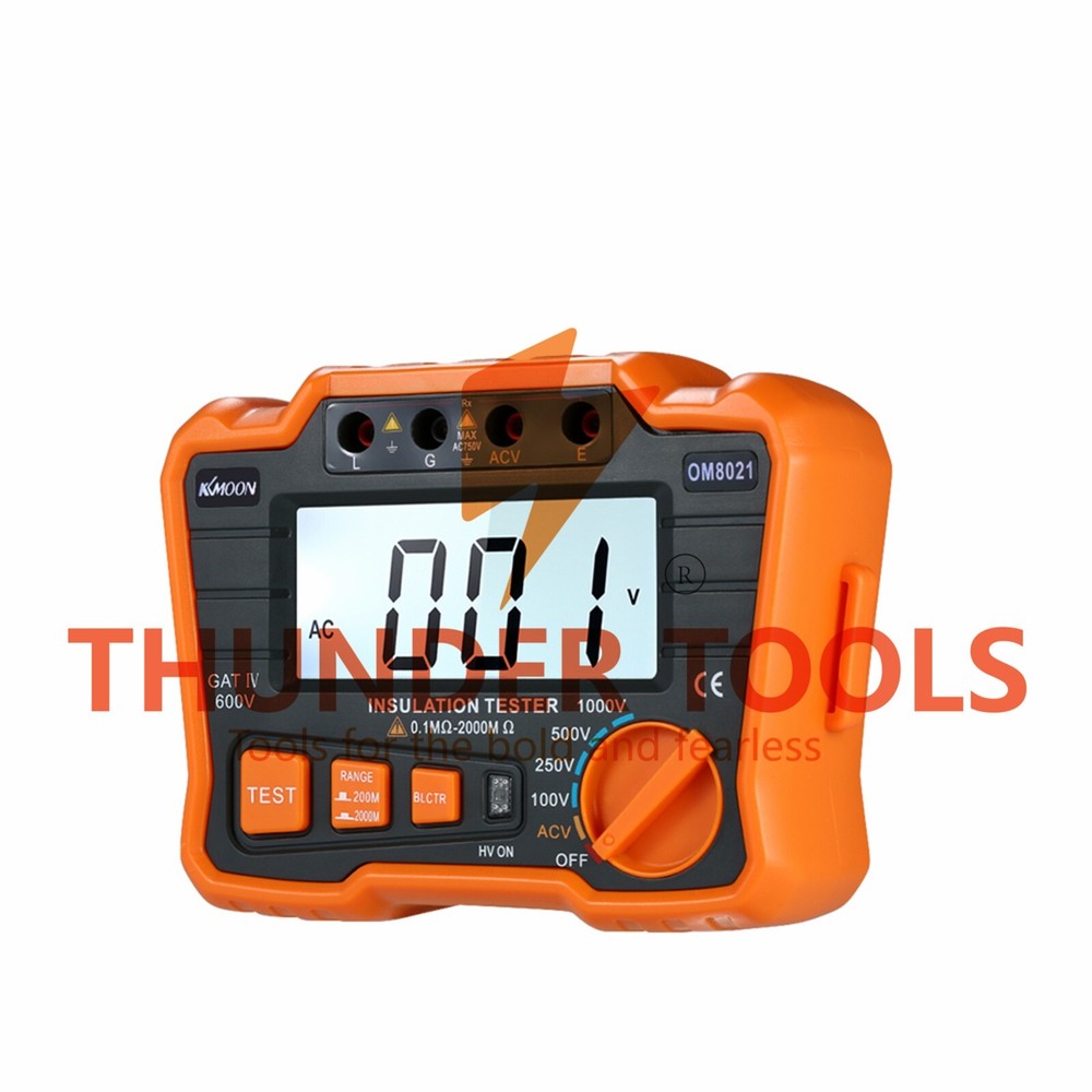 Thunder Tools KKmoon Insulation Resistance Tester DCV ACV Meter 1000V