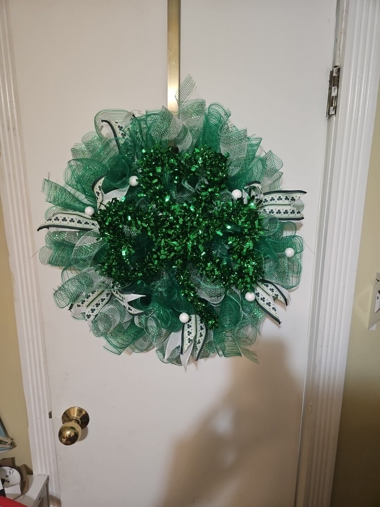 St. Patrick's Day Deco Mesh Wreath