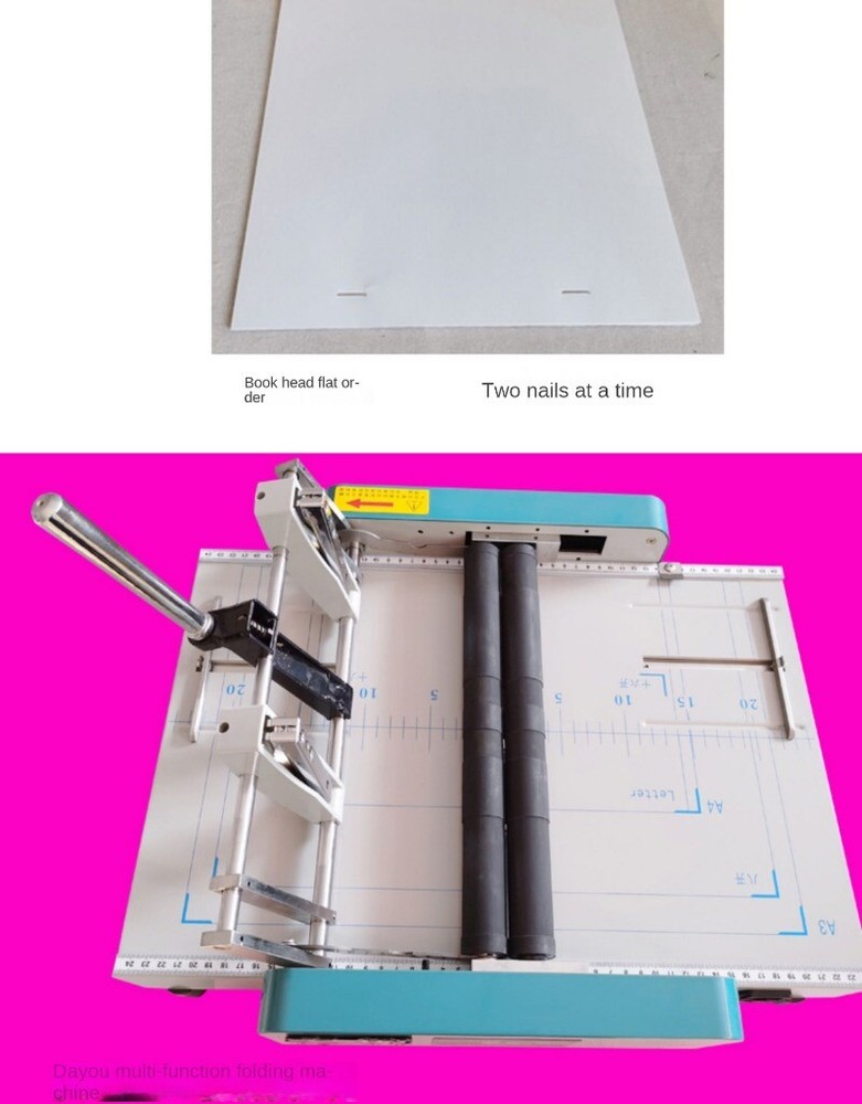 220VElectric Binding Machine Folding Machine ,2 in 1 Saddle Stitching Binding