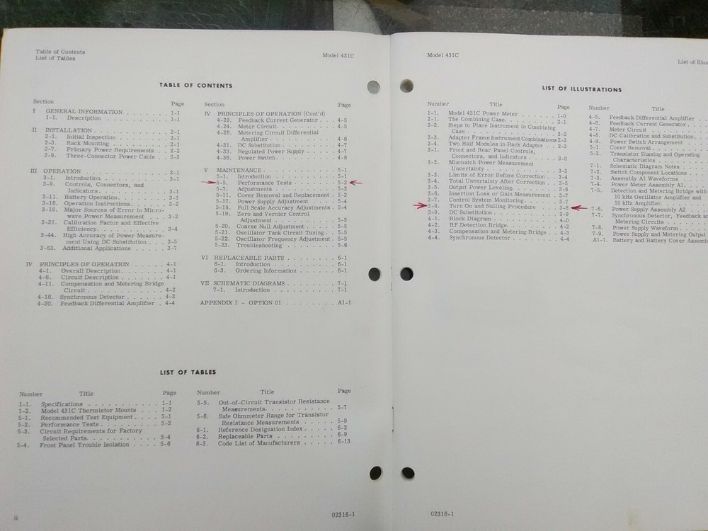 HP 431C Power Meter Operating and Service Manual 1966