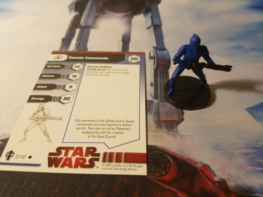 Star Wars Miniatures Galaxy at War 33 Senate Commando