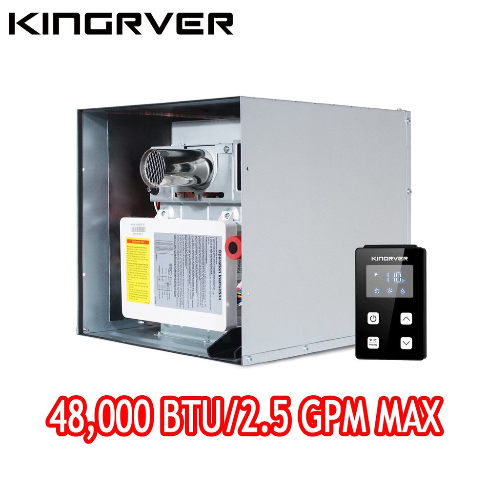 48,000 BTU RV Tankless Water Heater Propane Gas with Controller NO DOOR 100% NEW