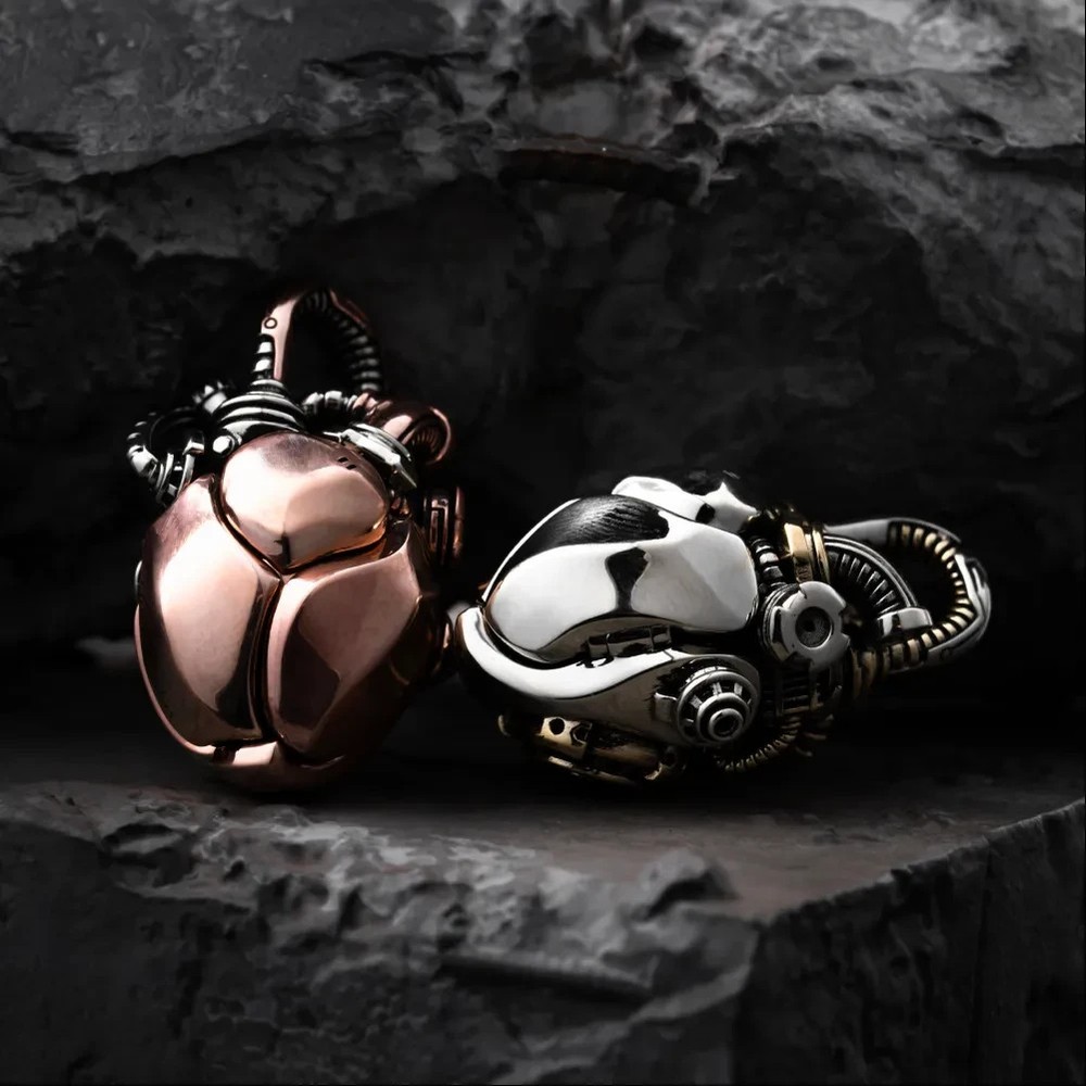 Copper Mechanical Heart Pendant