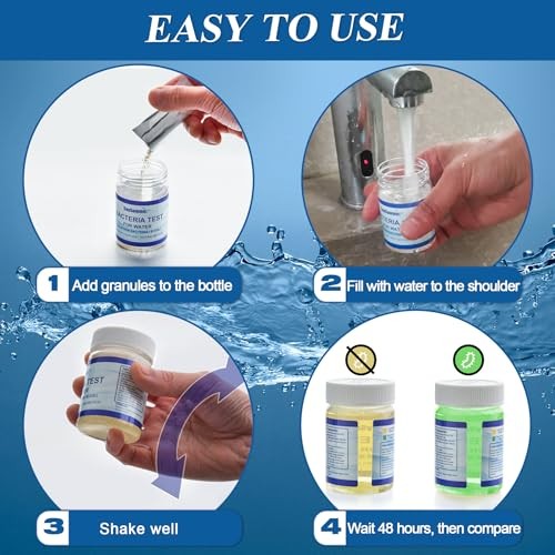 Drinking Water Bacteria Test Kit: Detecting Coliform E coli Bacteria - 4 Tests
