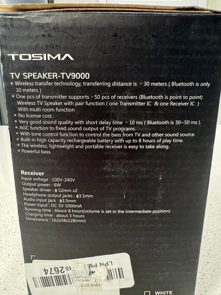Tosima TV Speaker TV-9000 Wireless Bluetooth Speaker