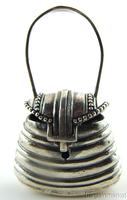 925 Sterling Silver Pendant Pocket Book Purse #498