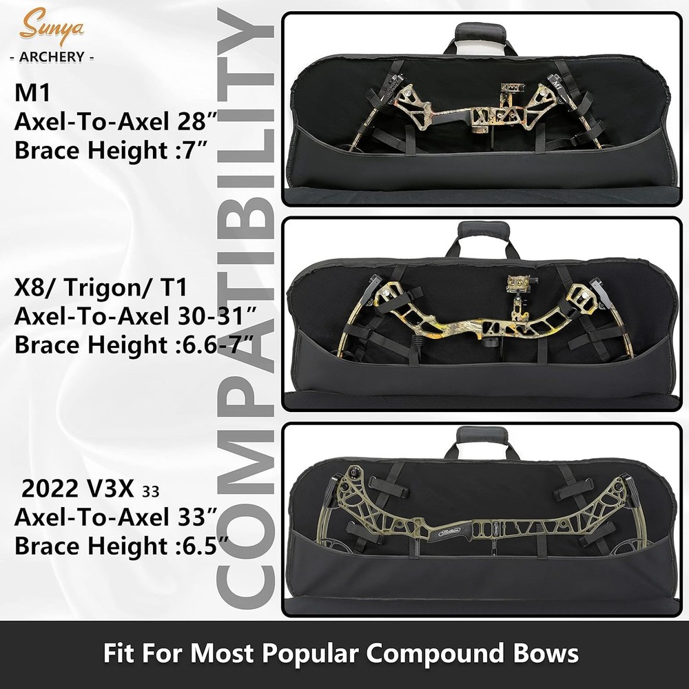 Compound Bow Case with Molle System - Neoprene Bow String Protection & Padded...
