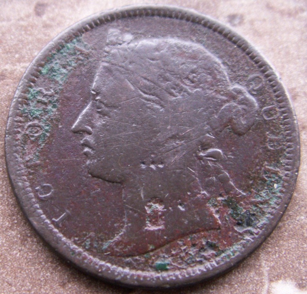 STRAITS SETTLEMENTS 1872 HALF CENT & ONE CENT PAIR SCARCE