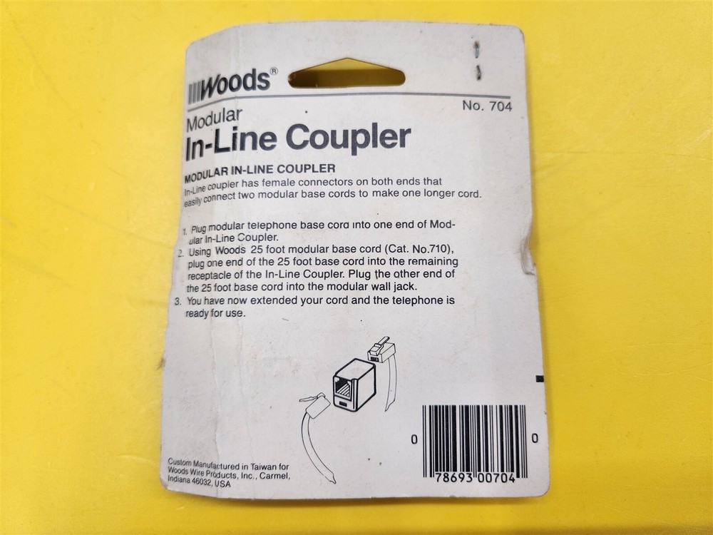 ⭐️⭐️⭐️⭐️⭐️ Woods Modular In-Line Coupler Telephone Accessories