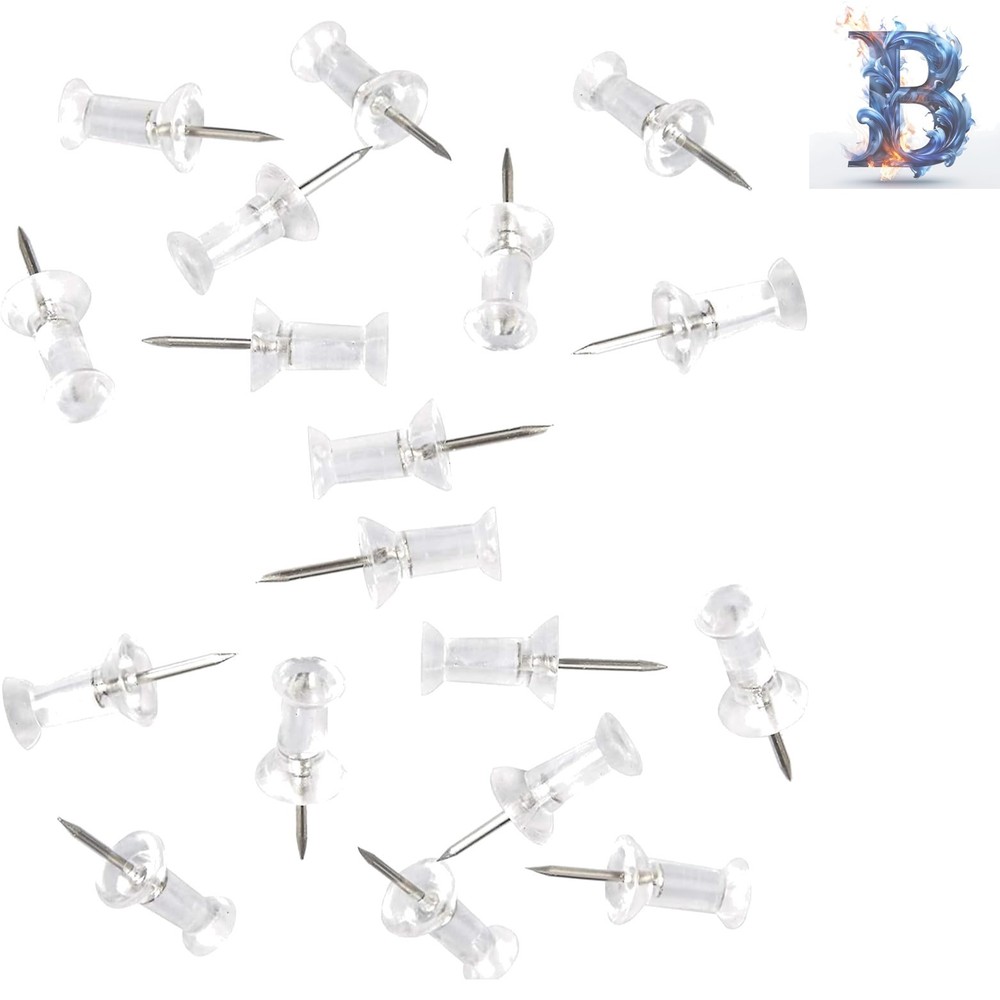 Versatile 100-Pack Push Pins with Sharp Steel Points - Ideal for Bulletin Boards