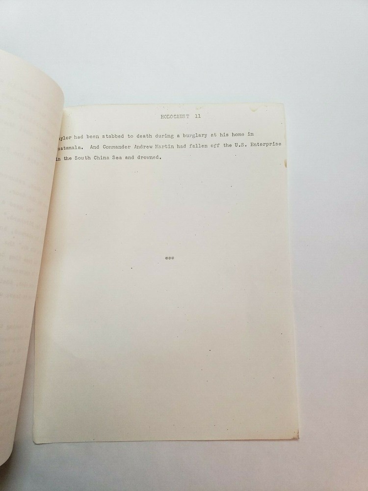 HOLOCAUST / Dennis McCarthy 1967 SYNOPSIS, based on novel by Anthony McCall