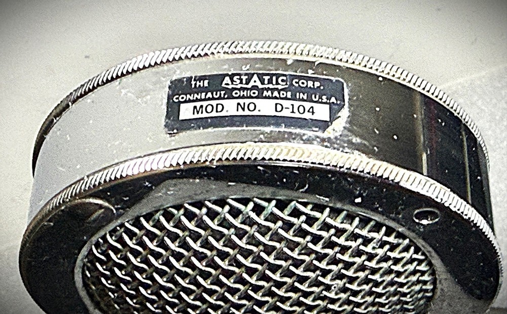 Vintage 1960's Astatic D-104 Dynamic Microphone-modified, working great (d9)