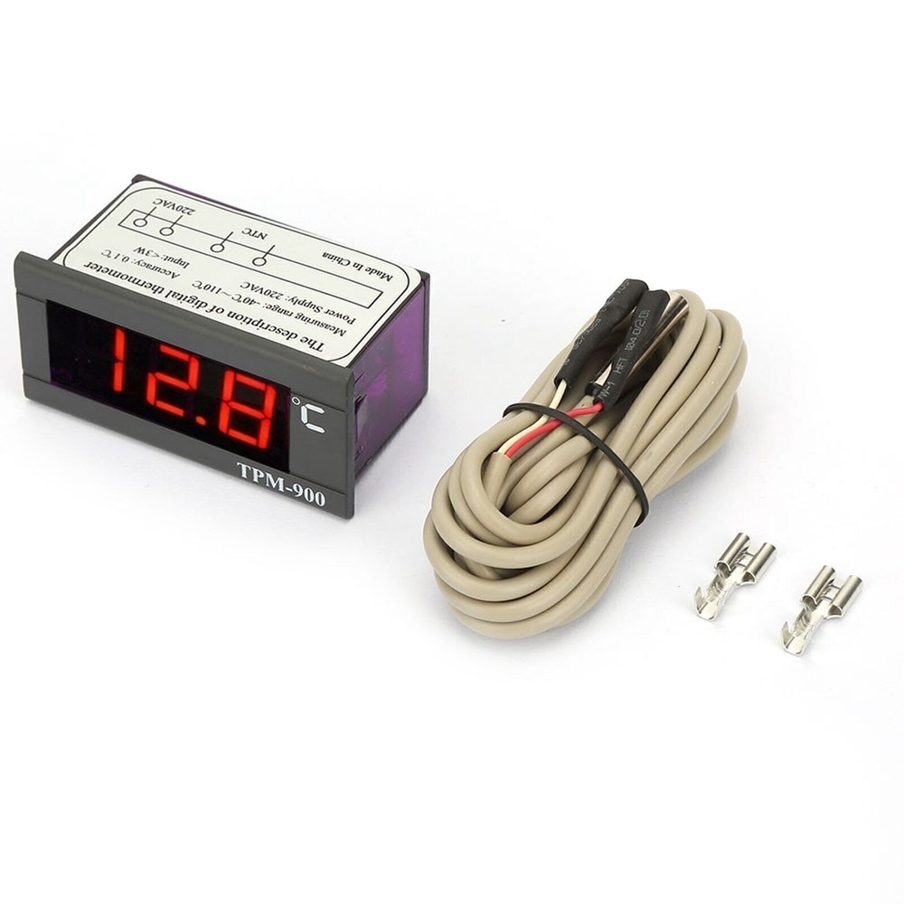 TPM‑900 220V Digital Temperature Controller LED Panel Meter with Sensor