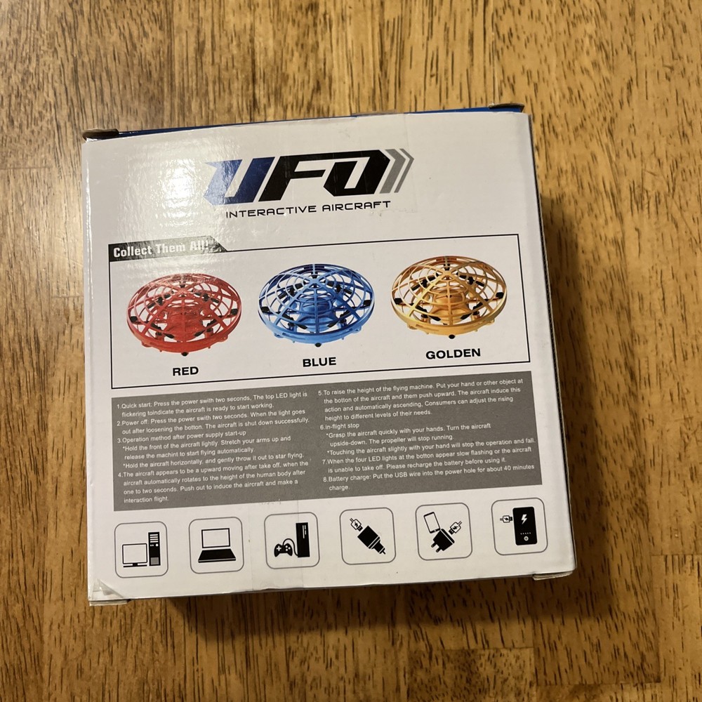 UFO Interactive Aircraft Hand-controlled gravity toy - Blue- *NEW*