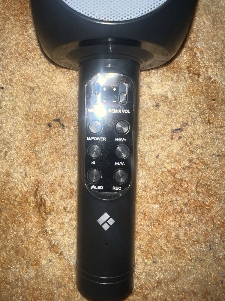 Tech Solutions LED Bluetooth Karaoke Studio Wireless Mic With Speaker Black