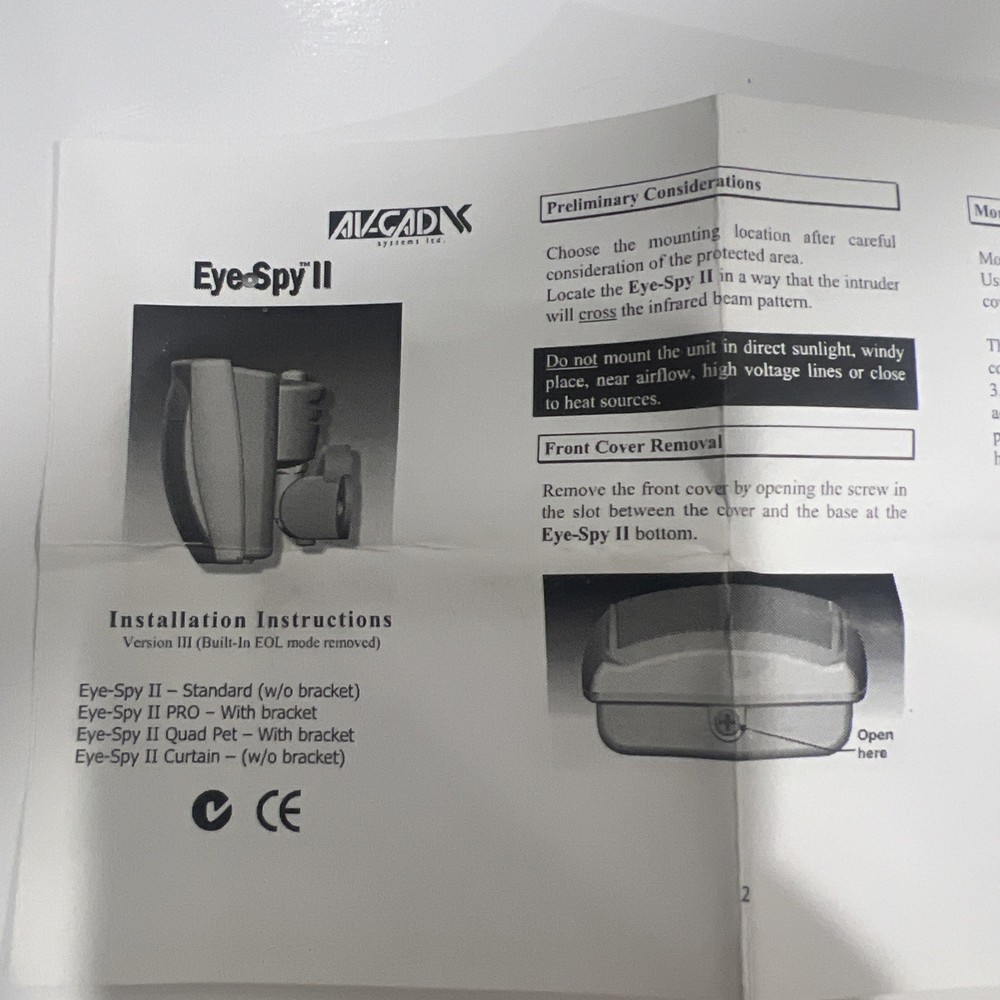 Bundle 2 AV-GAD Eye Spy II Pro PIR Motion Sensor w/ Bracket LA5532