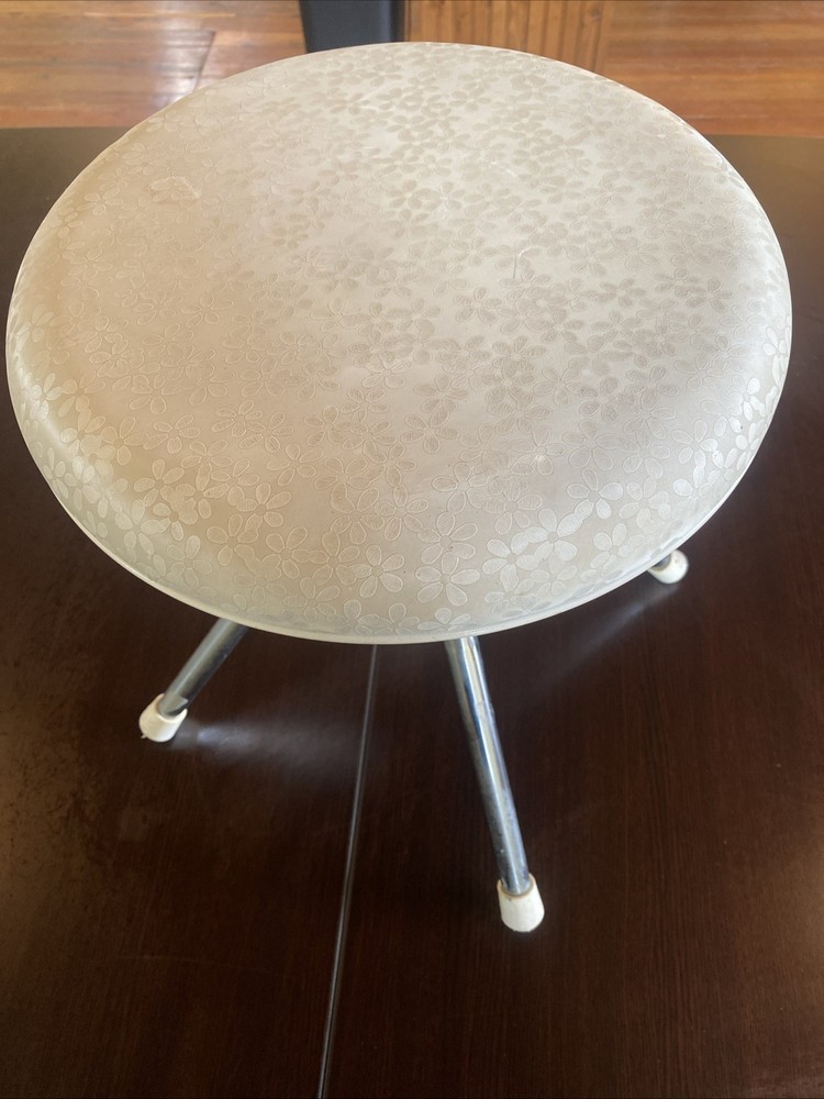 Vintage Mid Century Cosco Retro Chrome Vanity Stool