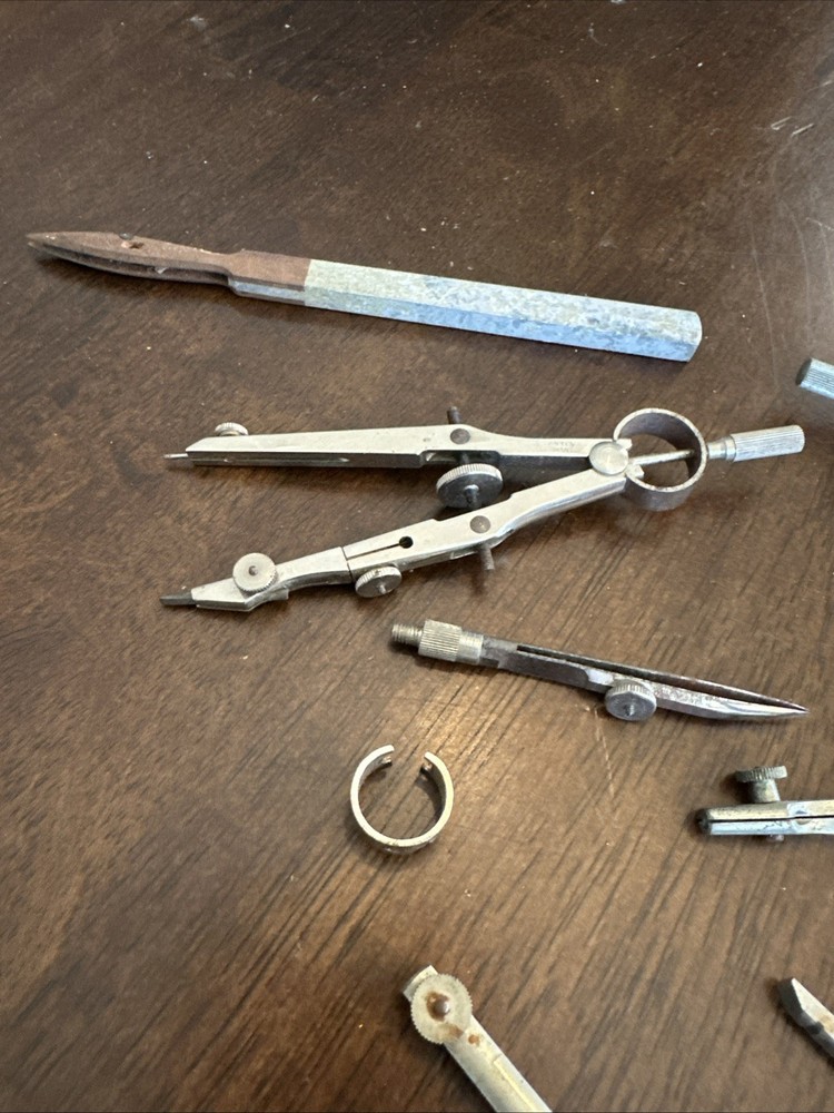 Lot of assorted drafting tools. See images.