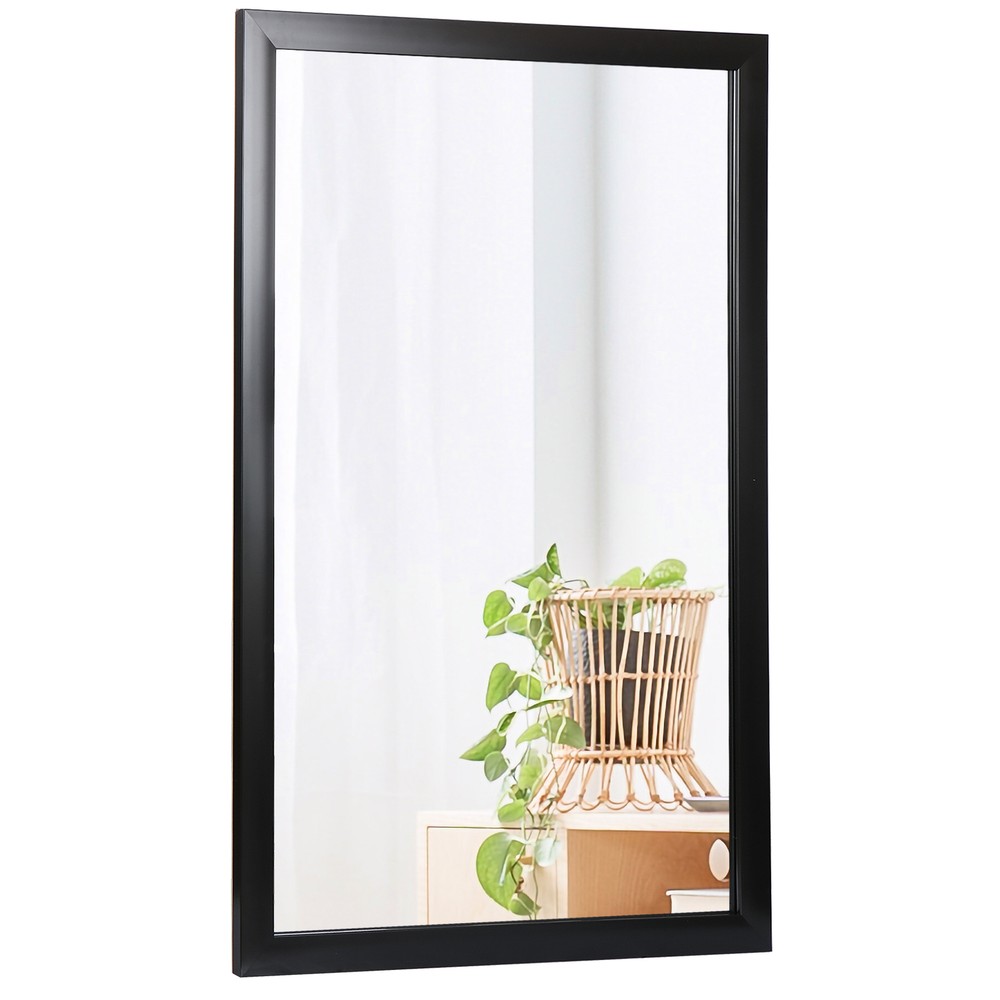24" x 36" Bathroom Rectangular Wall Mounted Makeup Mirror Metal Frame Washroom