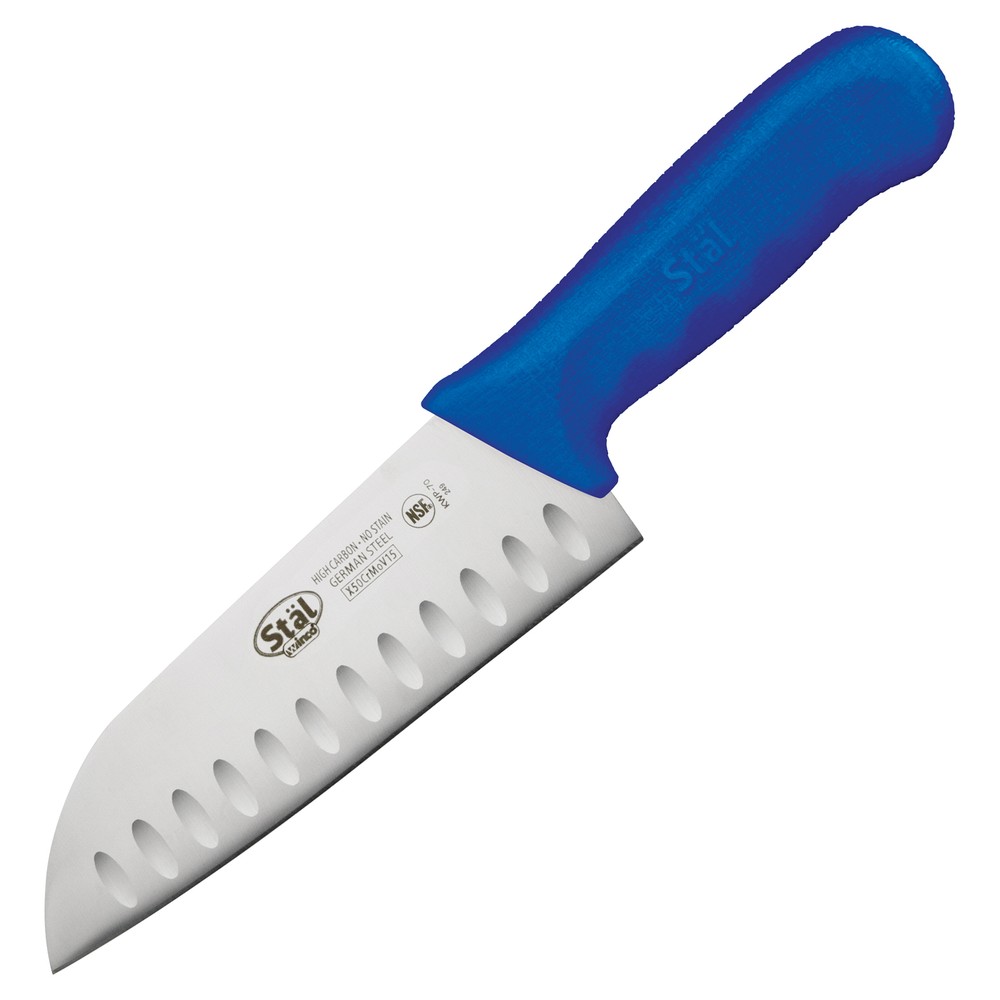 7" Santoku Knife, Blue PP Hdl (6 Each)